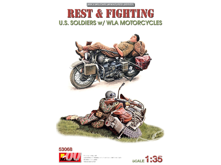 Mini Art maquette militaire 53068 REPOS ET COMBAT SOLDATS AMÉRICAINS AVEC MOTOS WLA 1/35 Mini Art maquette militaire 53068 REPOS ET COMBAT SOLDATS AMÉRICAINS AVEC MOTOS WLA 1/35