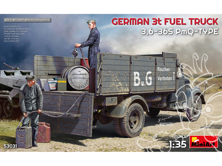 Mini Art maquette militaire 53031 Camion-citerne allemand 3 t 3,6-36S type PmQ 1/35 Mini Art maquette militaire 53031 Camion-citerne allemand 3 t 3,6-36S type PmQ 1/35