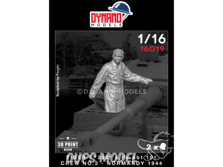 Dynamo models figurine 16019 Tankiste Allemand Tigre "222" No.3 Normandie 1944 1/16