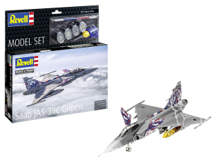 Revell maquette avion 63776 Model Set Saab JAS-39C Gripen avec accessoires de base 1/72