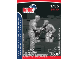 Dynamo models figurine 35130 Equipage de char Tigre Allemand partageant une cigarette Set de 2 figurines 1/35