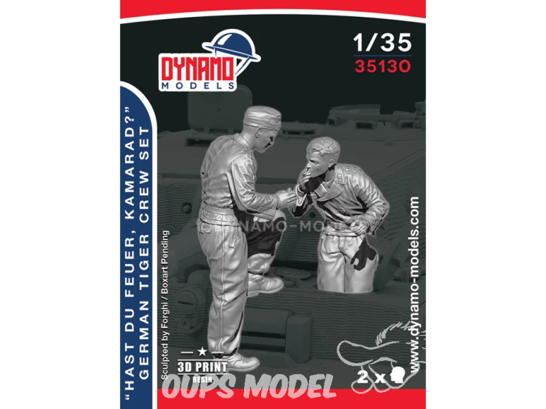 Dynamo models figurine 35130 Tankistes Tigre Allemand partageant une cigarette Set de 2 figurines 1/35 Dynamo models figurine 35130 Tankistes Tigre Allemand partageant une cigarette Set de 2 figurines 1/35