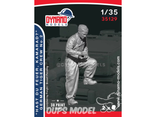 Dynamo models figurine 35129 Tankiste Tigre Allemand partageant une cigarette figurine No.2 1/35