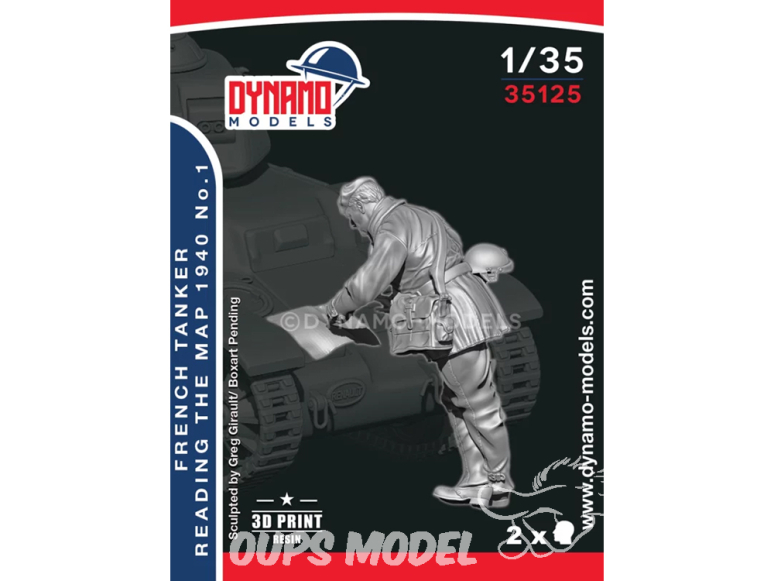 Dynamo models figurine 35125 Tankiste Français 1940 lisant une carte No.1 1/35 Dynamo models figurine 35125 Tankiste Français 1940 lisant une carte No.1 1/35