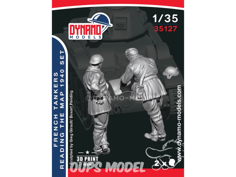 Dynamo models figurine 35127 Equipage de char Français 1940 lisant une carte Set de 2 figurines 1/35 Dynamo models figurine 35127 Equipage de char Français 1940 lisant une carte Set de 2 figurines 1/35