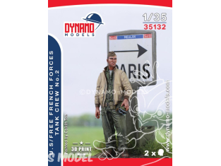Dynamo models figurine 35132 Tankiste Forces Françaises libres / U.S. No.2 1/35