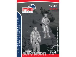 Dynamo models figurine 35133 Equipage de char Français Forces Françaises libres / U.S. Set de 2 figurines 1/35
