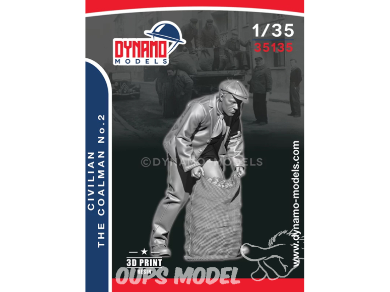 Dynamo models figurine 35135 Civil - Charbonnier No.2 1/35 Dynamo models figurine 35135 Civil - Charbonnier No.2 1/35