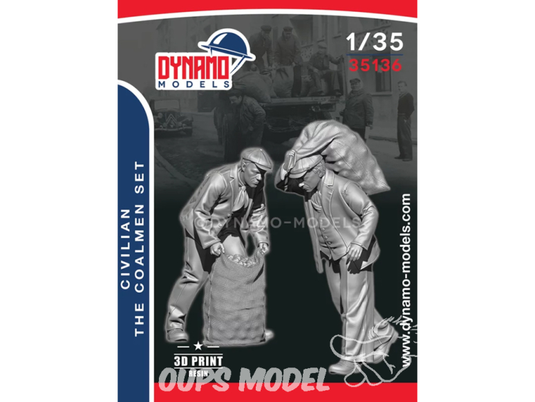 Dynamo models figurine 35136 Civil - Charbonnier Set e 2 figurines 1/35 Dynamo models figurine 35136 Civil - Charbonnier Set e 2 figurines 1/35