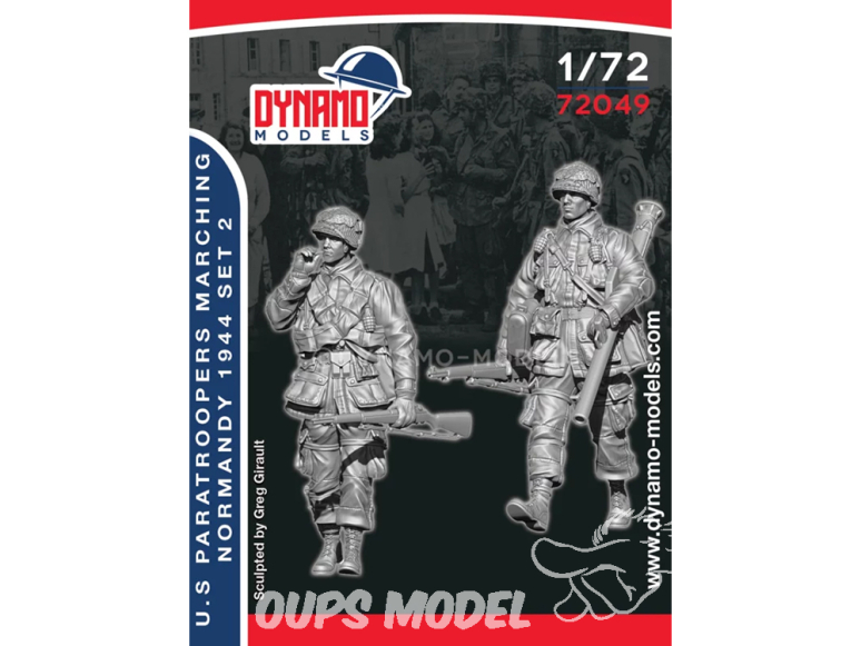 Dynamo models figurine 72049 Parachutistes US 1944 en marche Set 2 1/72