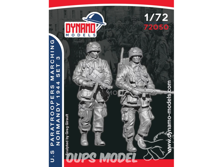Dynamo models figurine 72050 Parachutistes US Normandie 1944 en marche Set 3 1/72