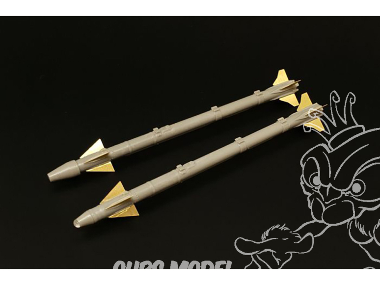 Brengun armement avion BRL72291 AIM-9X Sidewinder 4 piéces 1/72