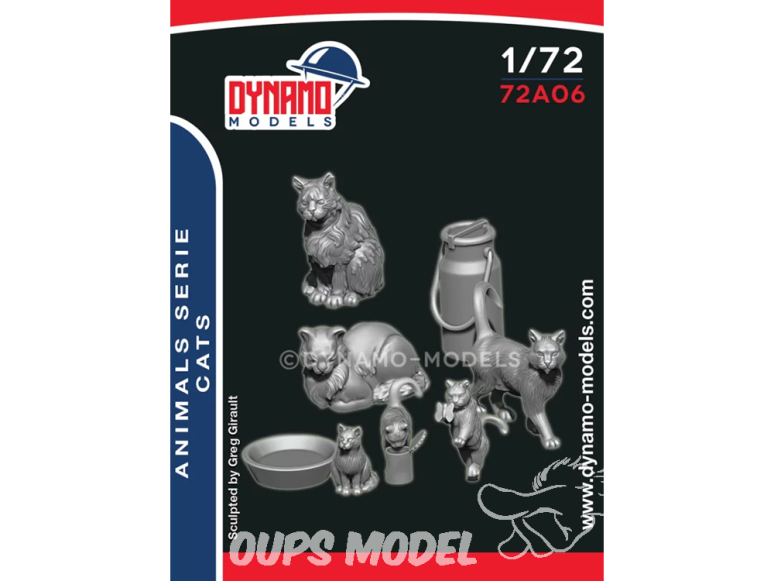 Dynamo models figurine 72A06 Famille de chats 1/72