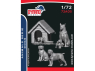 Dynamo models figurine 72A05 Famille de chiens 1/72