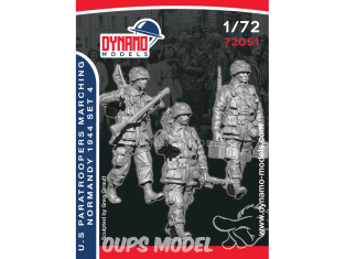 Dynamo models figurine 72051 Parachutistes US Normandie 1944 en marche Set 4 1/72