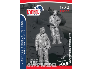 Dynamo models figurine 72055 Equipage de char Forces Françaises libres / U.S. 1/72