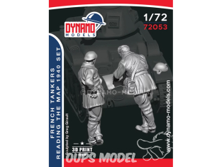Dynamo models figurine 72053 Equipage de char Français lisant une carte 1940 Set de 2 figurines 1/72