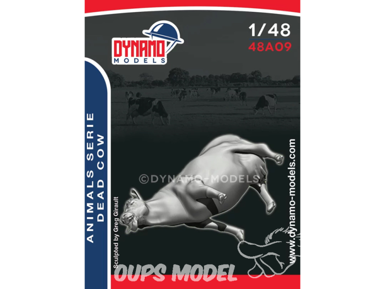 Dynamo models figurine 48A09 Vache morte 1/48