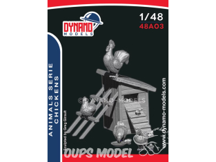 Dynamo models figurine 48A03 Poulets avec poulailler 1/48