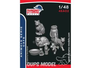Dynamo models figurine 48A02 Famille de chats 1/48