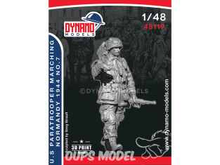 Dynamo models figurine 48119 Parachutiste US Normandie 1944 en marche No.7 1/48 Dynamo models figurine 48119 Parachutiste US Normandie 1944 en marche No.7 1/48