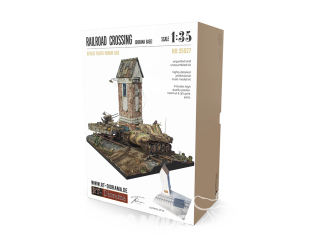 RT-Diorama 35027 Socle de diorama de passage à niveau sans véhicules ni personnages 1/35