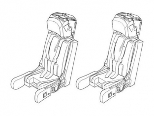 CMK kit amelioration q48153 SIEGES EJECTABLES VS-1 pour AERO L-39C/ZA (2 pcs) POUR MPM 1/48
