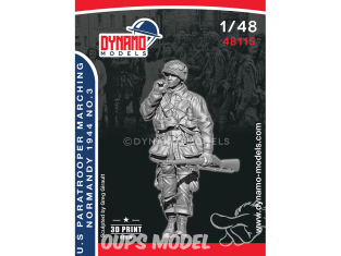 Dynamo models figurine 48115 Parachutiste US Normandie 1944 en marche No.3 1/48