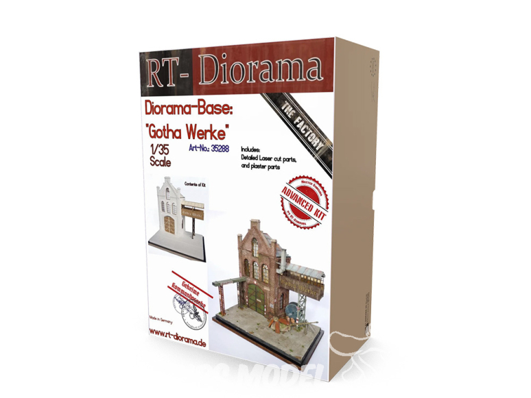RT-Diorama 35288 Socle de diorama Gotha Werke 1/35