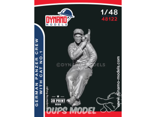 Dynamo models figurine 48122 Tankiste Allemand Panzer avec chat No.1 1/48