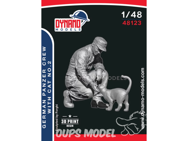 Dynamo models figurine 48123 Tankiste Allemand Panzer avec chat No.2 1/48