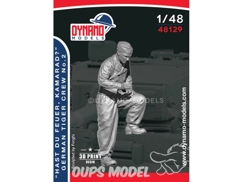 Dynamo models figurine 48129 "Hast du feuer Kamarad" Tankiste Allemand Tigre No.2 1/48