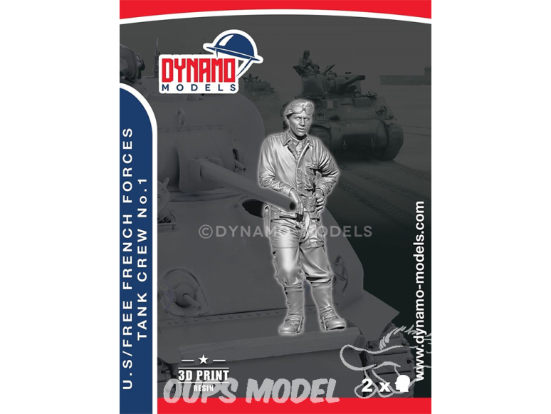 Dynamo models figurine 48131 Tankiste Forces Françaises libres / U.S. No.1 1/48