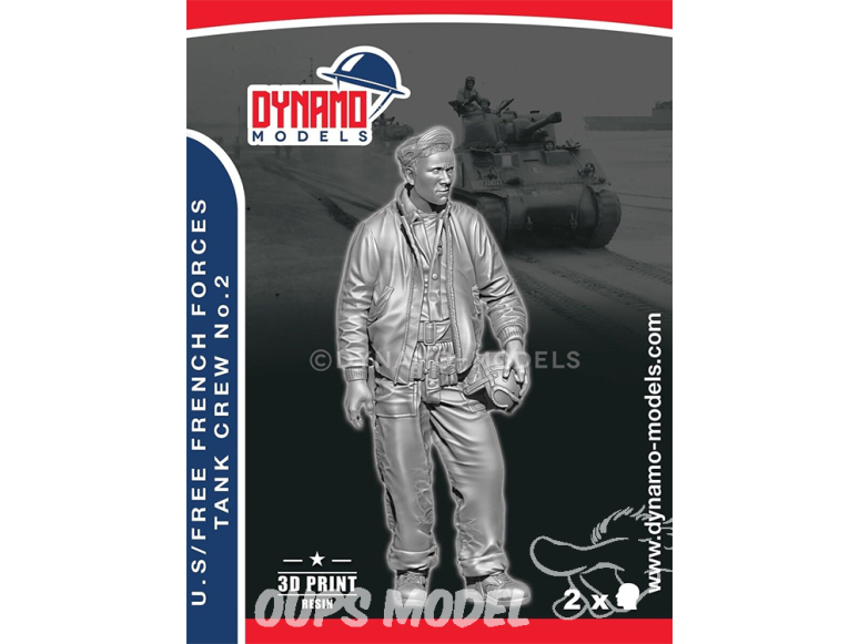 Dynamo models figurine 48132 Tankiste Forces Françaises libres / U.S. No.2 1/48