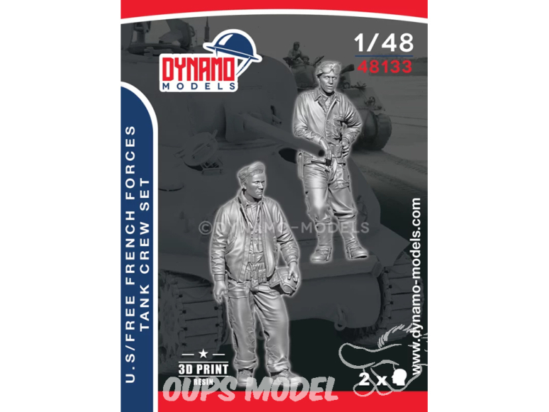 Dynamo models figurine 48133 Equipage de char Forces Françaises libres / U.S. Set de 2 figurines 1/48
