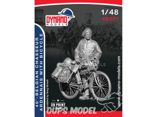 Dynamo models figurine 48071 Chasseur Belge Ardennais 1940 avec bicyclette 1/48
