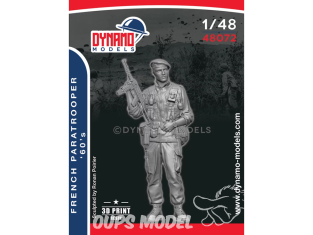 Dynamo models figurine 48072 Parachutiste Français '60s 1/48