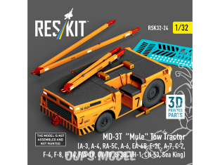 ResKit kit RSK32-0024 Tracteur de remorquage MD-3T « Mule » kit de modèle imprimé en 3D 1/32