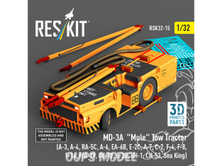 ResKit kit RSK48-0015 Tracteur de remorquage MD-3A « Mule » kit de modèle imprimé en 3D 1/48
