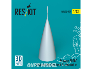 ResKit avion RSU32-0147 Cône de nez Mirage 2000C pour kit Kitty Hawk imprimé en 3D 1/32