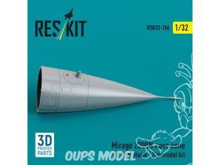 ResKit avion RSU32-0206 Cône de nez Mirage 2000N pour kit Kitty Hawk imprimé en 3D 1/32
