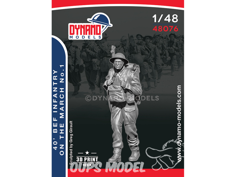 Dynamo models figurine 48076 Infanterie en marche BEF 1940 No.1 1/48