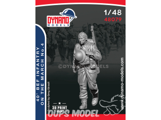 Dynamo models figurine 48079 Fantassin d'infanterie en marche BEF 1940 No.4 1/48