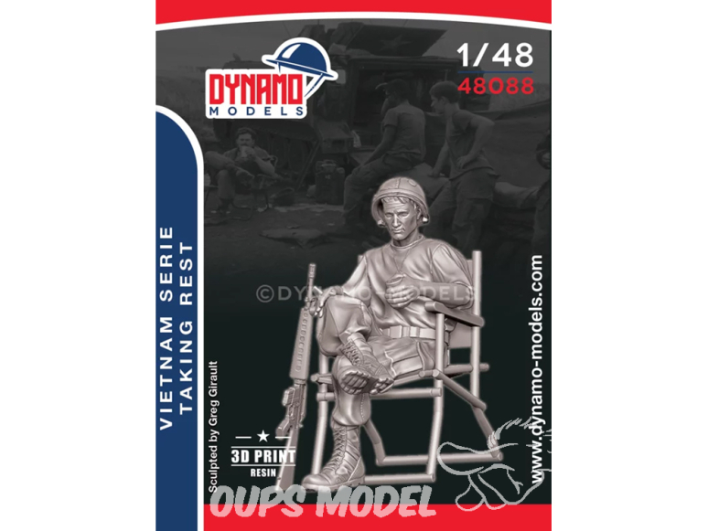 Dynamo models figurine 48088 Vietnam Soldat en pause 1/48