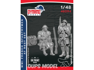 Dynamo models figurine 48094 Infanterie au repos Français WWI Set de 2 figurines 1/48