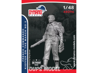 Dynamo models figurine 48096 Commando Kieffer Français en marche WWII No.2 1/48