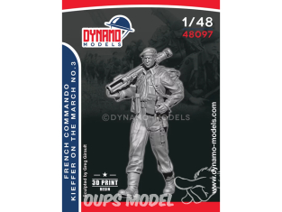Dynamo models figurine 48097 Commando Kieffer Français en marche WWII No.3 1/48
