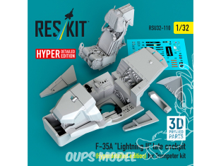ResKit amelioration RSU32-0110 Cockpit tardif F-35A Lightning II Édition hyper détaillée Kit Trumpeter 1/32