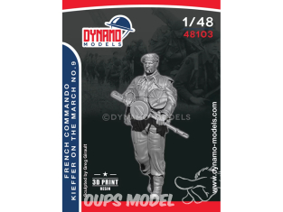 Dynamo models figurine 48103 Commando Kieffer Français en marche WWII No.9 1/48