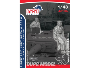 Dynamo models figurine 48106 Equipage de char Waffen SS Tigre "222" Normandie 1944 Set de 2 figurines 1/48